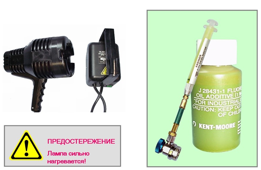 Флуоресцентный метод испытания на утечки