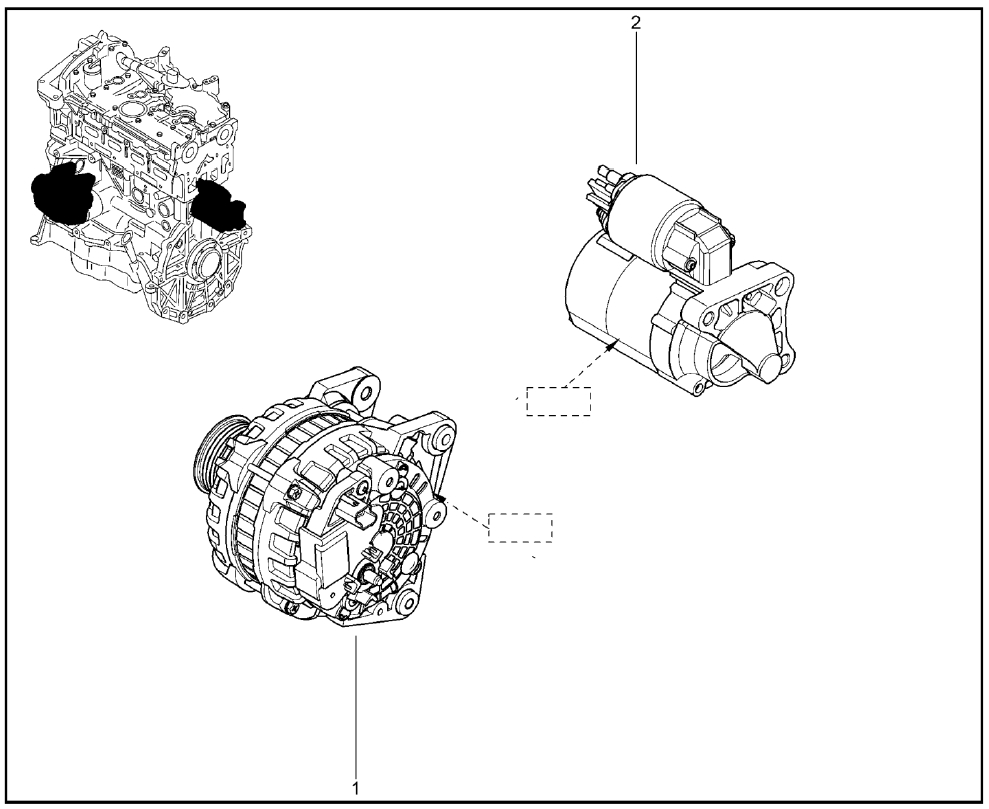 Номера генератора и стартера двигателя Renault K4M (16кл) Лада Ларгус