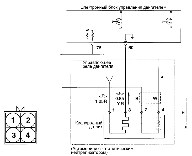 Кислородный датчик схема