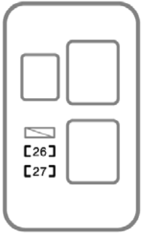 Схема блока2 предохранителей под капотом Toyota Avalon (XX20; 2000-2002)