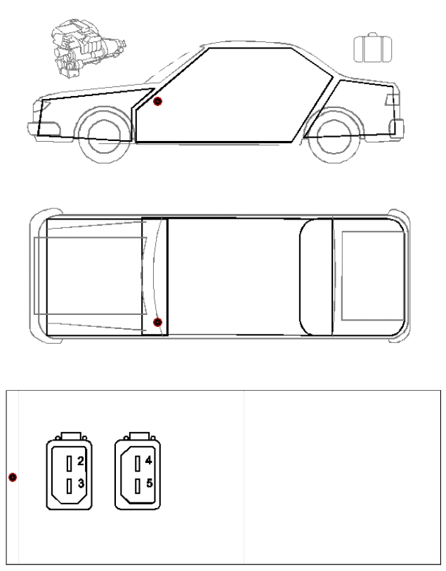 AUDI 80 88-91 (Blinkcode) место разъемов диагностики