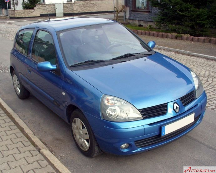 Renault Clio 2 (Phase III, 2003) 3-door 1.4 165 (98 лс) | Технические характеристики, расход топлива , Габариты - фото