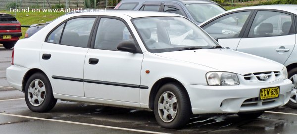 Hyundai Accent Хэтчбек 2 1.3 i 125 (75 Hp) | Технические характеристики, Расход топлива, Размеры - фото