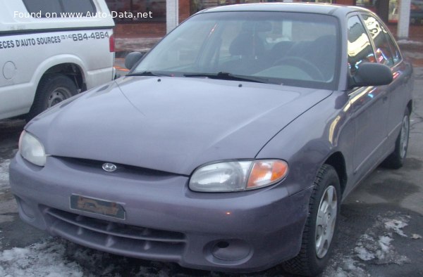 Hyundai Accent 1 1.3 i GLS (75 Hp) | Технические характеристики, Расход топлива, Размеры - фото