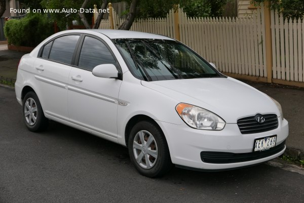 Hyundai Accent 3 1.4 (97 Hp) GL | Технические характеристики, Расход топлива, Размеры - фото