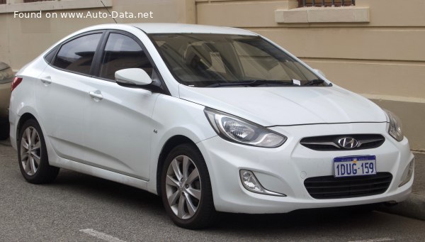 Hyundai Accent  4 1.6 MPi (122 Hp) Hi5ec | Технические характеристики, Расход топлива, Размеры - фото