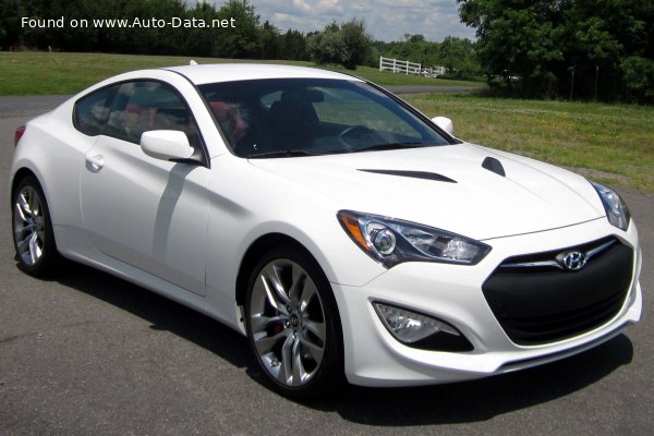 Hyundai Genesis Coupe (facelift 2012) 3.8 56 (303 Hp) Автомат | Технические характеристики, Расход топлива, Размеры - фото