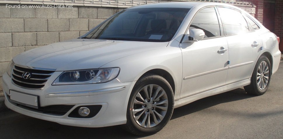 Hyundai Grandeur/Azera  4 (TG, facelift 2009) 2.4 (179 Hp) Автомат | Технические характеристики, Расход топлива, Размеры - фото