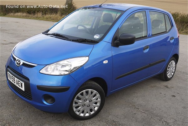 Hyundai i10 1 1.1 CRDi (75 Hp) | Технические характеристики, Расход топлива, Размеры - фото