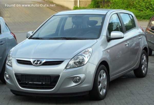 Hyundai i20 1 (PB) 1.4 (101 Hp) Автомат | Технические характеристики, Расход топлива, Размеры - фото