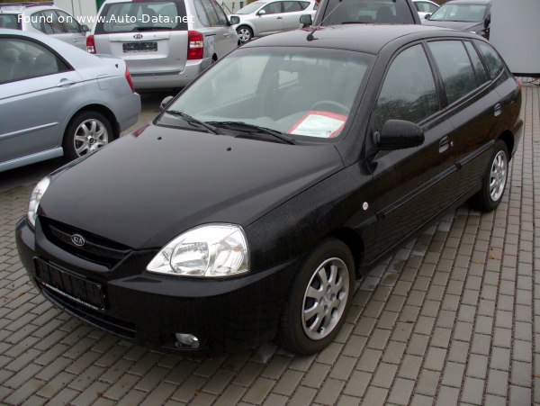 Kia Rio I Hatchback (DC, facelift 2002) 1.3 i (82 лс) | Технические характеристики, расход топлива , Габариты - фото