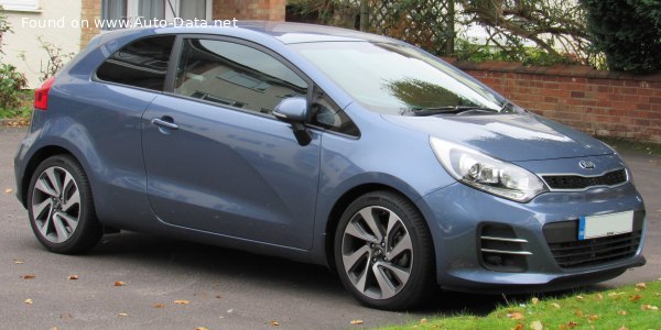 Kia Rio III Hatchback (UB, facelift 2015) 3 door 1.4 CRDI (90 лс) ISG | Технические характеристики, расход топлива , Габариты - фото