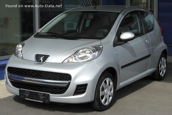 Peugeot 107 (Phase II, 2008) 3-door 1.0 (68 лс) 2-Tronic | Технические характеристики, расход топлива , Габариты - фото