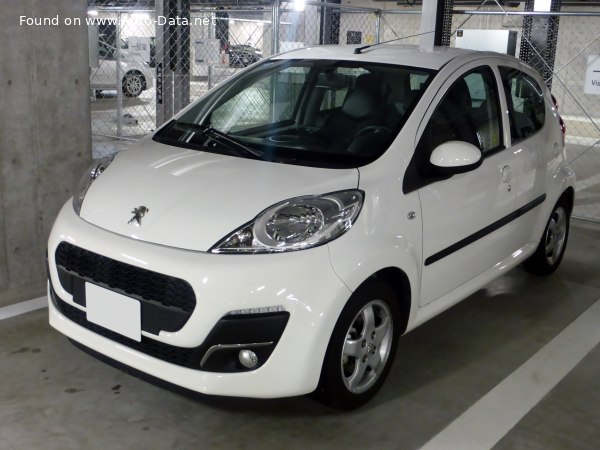 Peugeot 107 (Phase III, 2012) 5-door 1.0 (68 лс) 2-Tronic | Технические характеристики, расход топлива , Габариты - фото