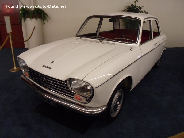 Peugeot 204 1.1 (55 лс) | Технические характеристики, расход топлива , Габариты - фото