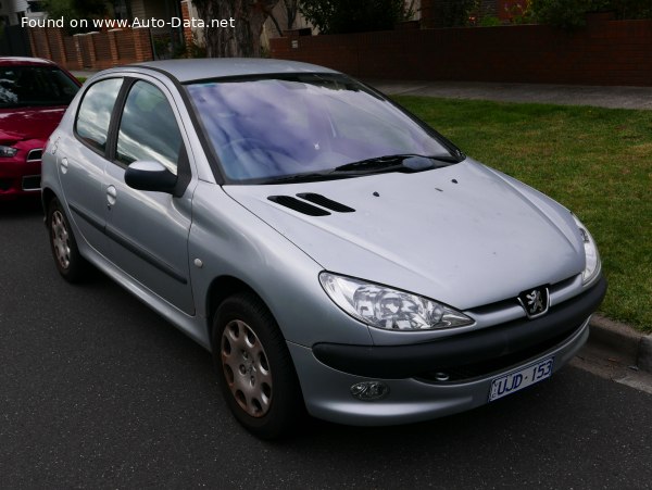 Peugeot 206 (facelift 2003) 1.1i (60 лс) | Технические характеристики, расход топлива , Габариты - фото