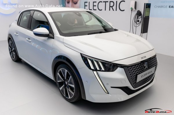 Peugeot 208 II (Phase I, 2019) e-208 50 kWh (136 лс) | Технические характеристики, расход топлива , Габариты - фото