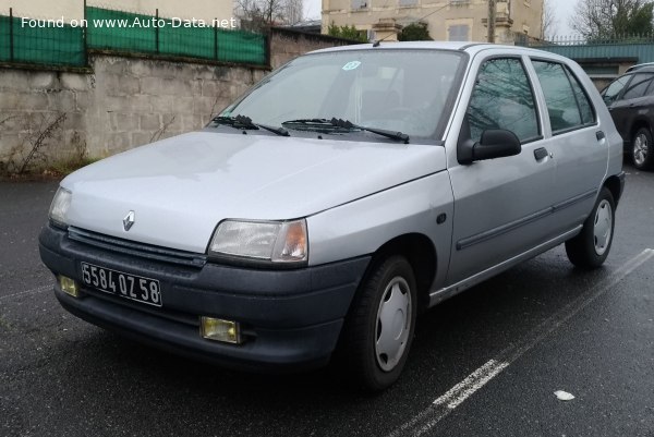 Renault Clio 1 (Phase I) 1.4 (75 лс) | Технические характеристики, расход топлива , Габариты - фото