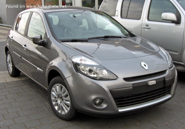 Renault Clio 3 (Phase II, 2009) 1.6 i 165 (110 лс) | Технические характеристики, расход топлива , Габариты - фото