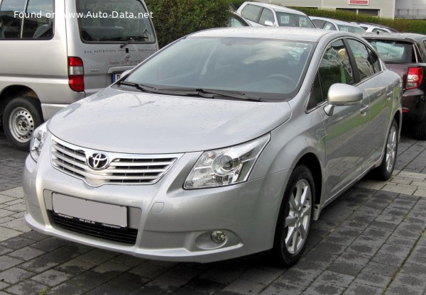 Toyota Avensis III 2.0i (152 Hp) /2009, 2010, 2011/  Specs - фото