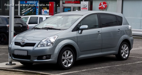 Toyota Corolla Verso II (AR10, facelift 2007) 1.8 16V (129 Hp) /2007, 2008, 2009/  Specs - фото