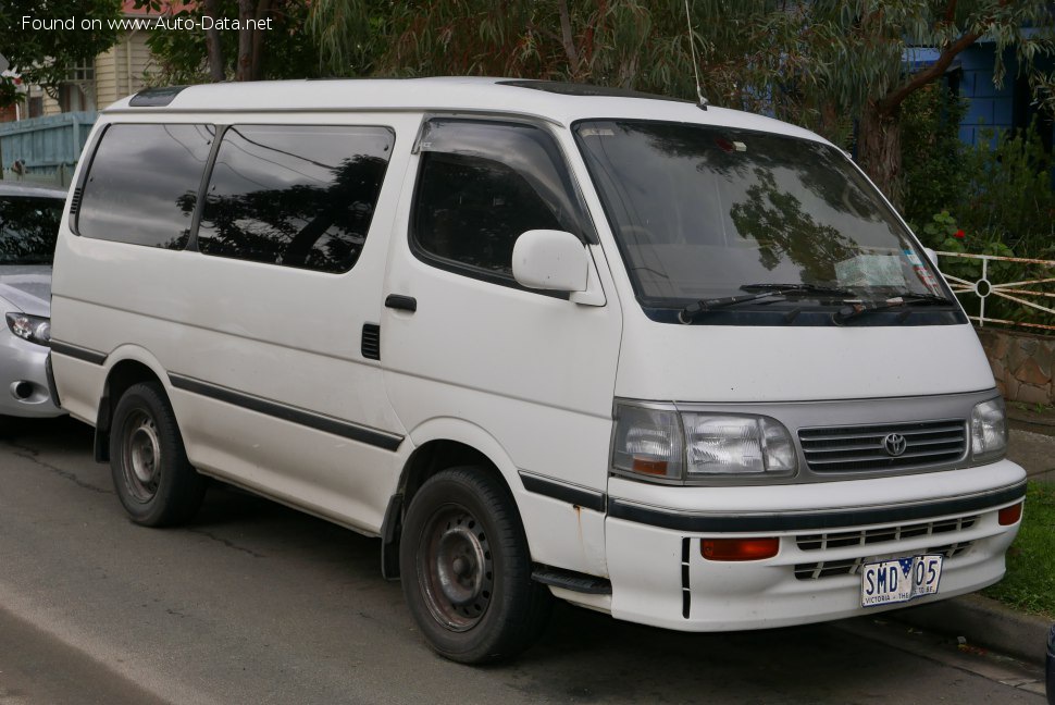 Toyota HiAce IV (H100) 2.4 DT (94 Hp) /1995, 1996, 1997, 1998, 1999, 2000, 2001/  Specs - фото