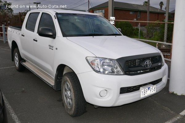 Toyota Hilux Double Cab VII (facelift 2008) 3.0 D-4D (171 Hp) 4x4 /2008, 2009, 2010, 2011/  Specs - фото