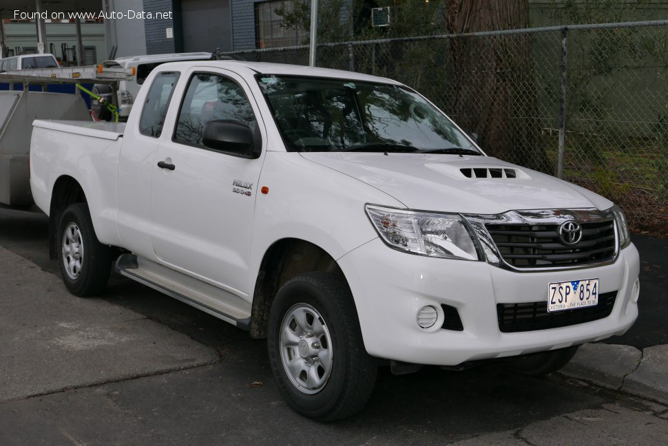 Toyota Hilux Extra Cab VII (facelift 2011) 2.5 D-4D (144 Hp) 4WD /2011, 2012, 2013, 2014, 2015/  Specs - фото