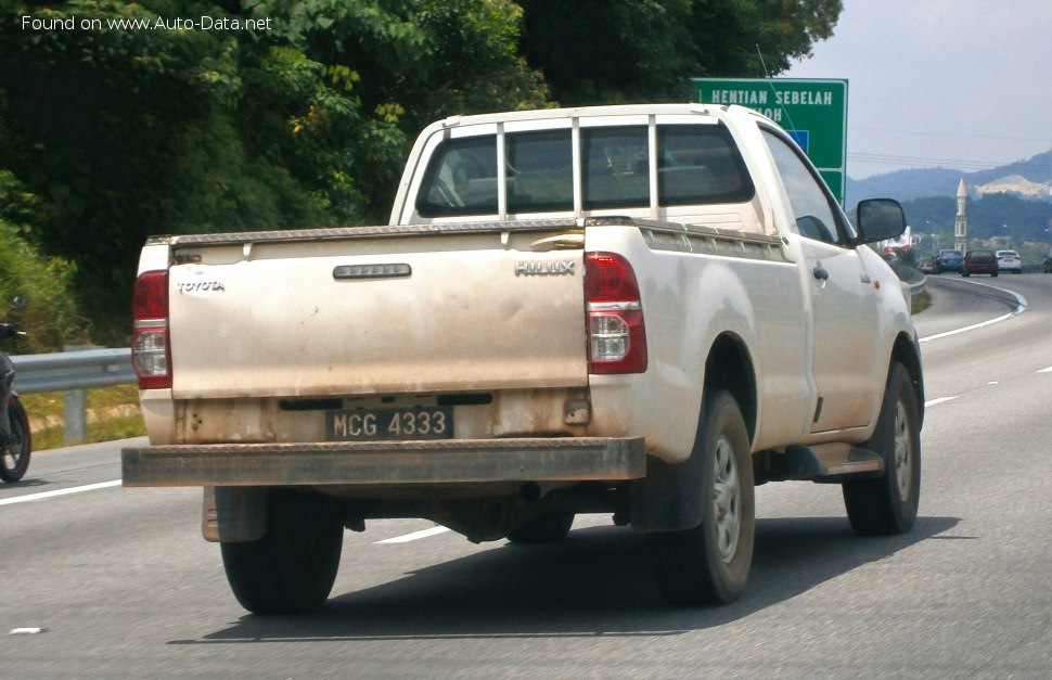 Toyota Hilux Single Cab VII (facelift 2011) 2.5 D-4D (144 Hp) /2011, 2012, 2013, 2014, 2015/  Specs - фото