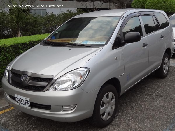 Toyota Innova I 2.5 D-4D (102 Hp) /2004, 2005, 2006, 2007, 2008/  Specs - фото