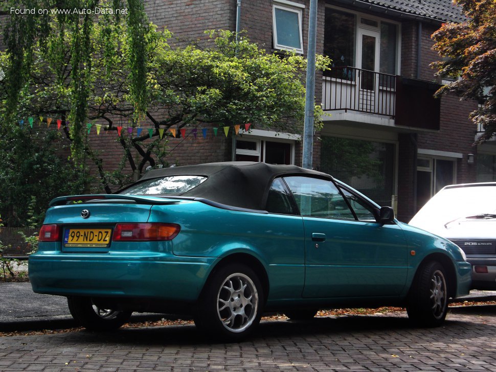 Toyota Paseo Cabrio (_L5_) 1.5 16V (90 Hp) /1995, 1996, 1997, 1998, 1999, 2000/  Specs - фото