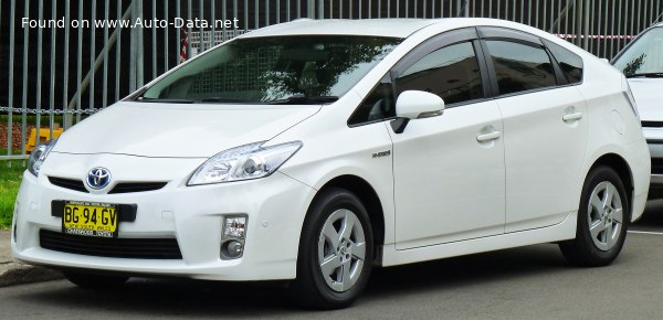 Toyota Prius III (ZVW30) 1.8 VVT-i (136 Hp) Hybrid e-CVT /2009, 2010, 2011, 2012/  Specs - фото