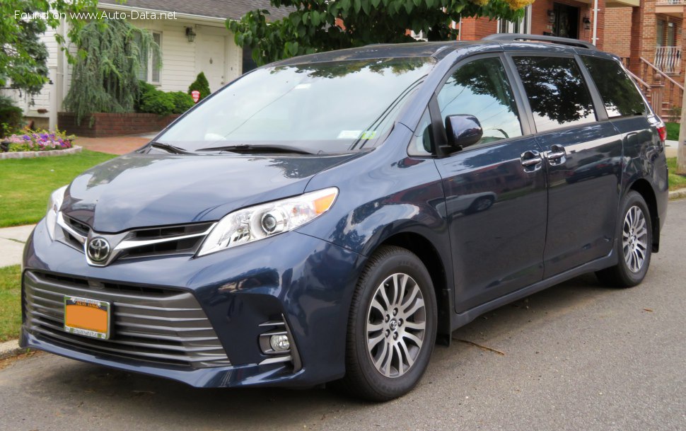 Toyota Sienna III (facelift 2018) 3.5 V6 (296 Hp) Automatic /2018, 2019, 2020/  Specs - фото
