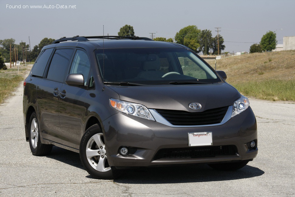 Toyota Sienna III 3.5 V6 (266 Hp) Automatic /2010, 2011, 2012, 2013, 2014, 2015, 2016, 2017/  Specs - фото