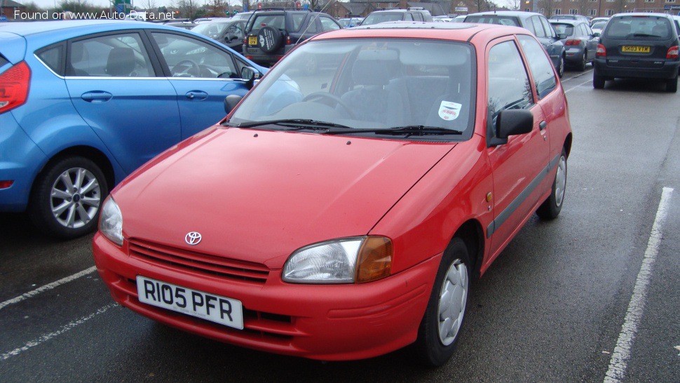 Toyota Starlet V 1.3i 16V (75 Hp) Automatic /1996, 1997, 1998, 1999/  Specs - фото