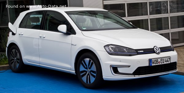 Volkswagen Golf VII (5-door) e-Golf 24.2 kWh (115 Hp) /2014, 2015, 2016/  Specs - фото