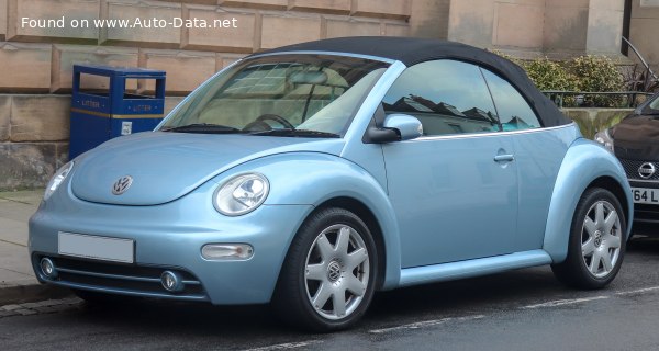 Volkswagen NEW Beetle Convertible 1.4i 16V (75 Hp) /2003, 2004, 2005/  Specs - фото