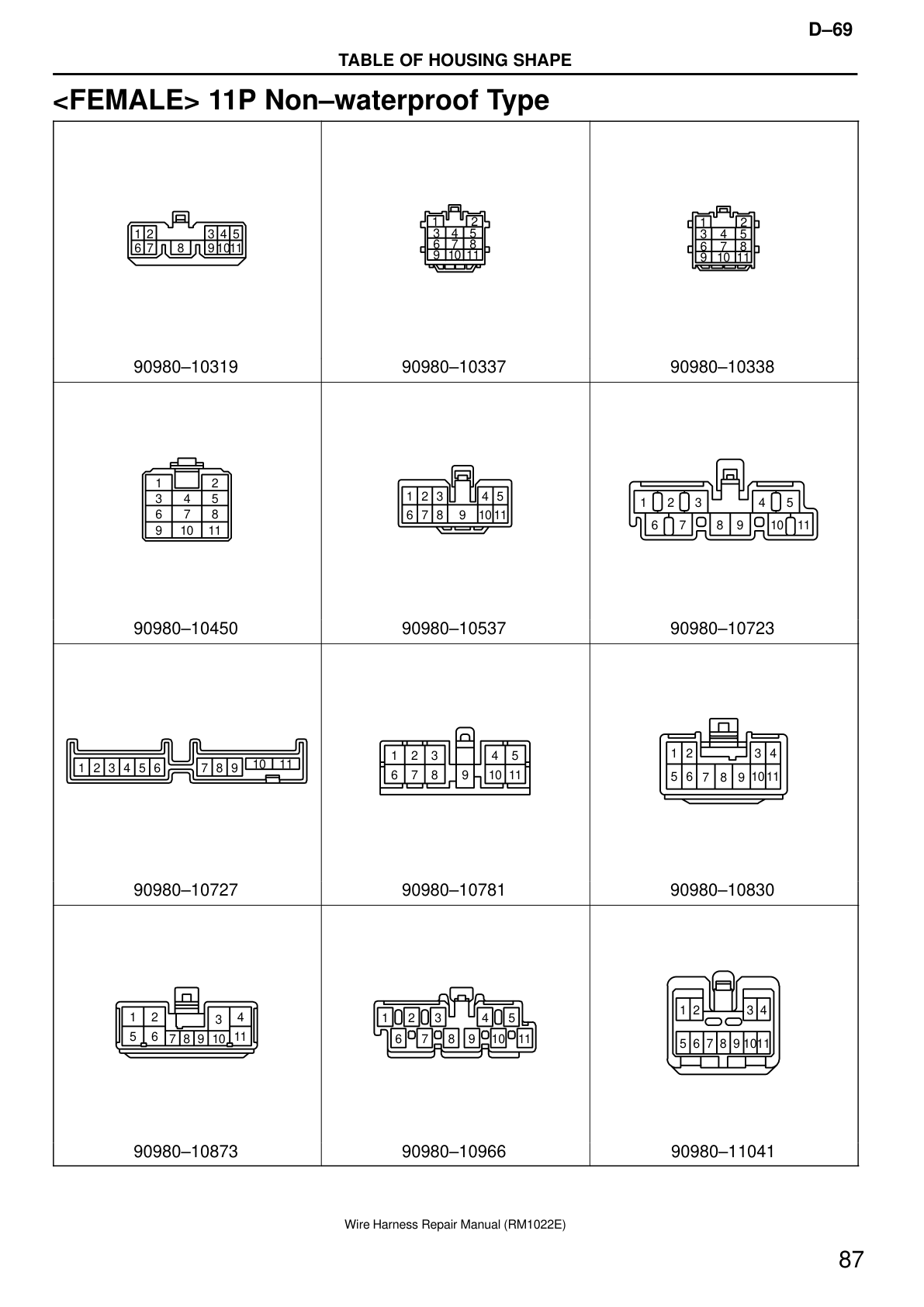 Разъем тойота 159